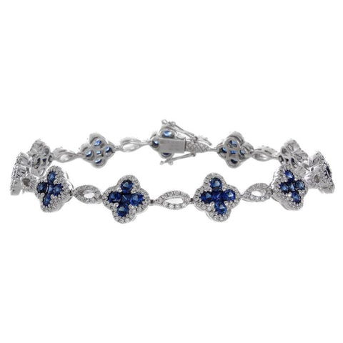 4F04420AWLBDS 18KT Blue Sapphire Bracelet