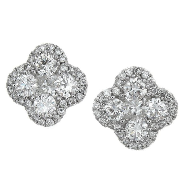 4F04484AWERD0 18KT White Diamond Earring