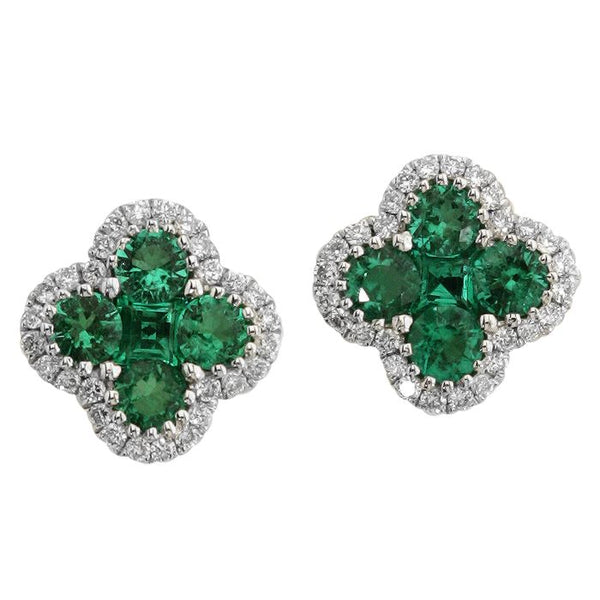 4F04484AWERDE 18KT Emerald Earring