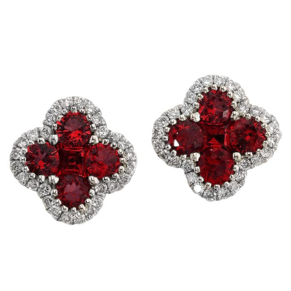 4F04484AWERDR 18KT Ruby Earring