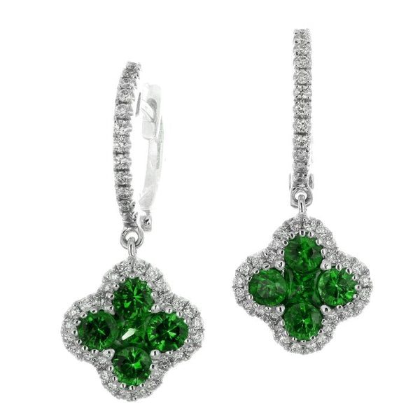4F04490AWERDE 18KT Emerald Earring