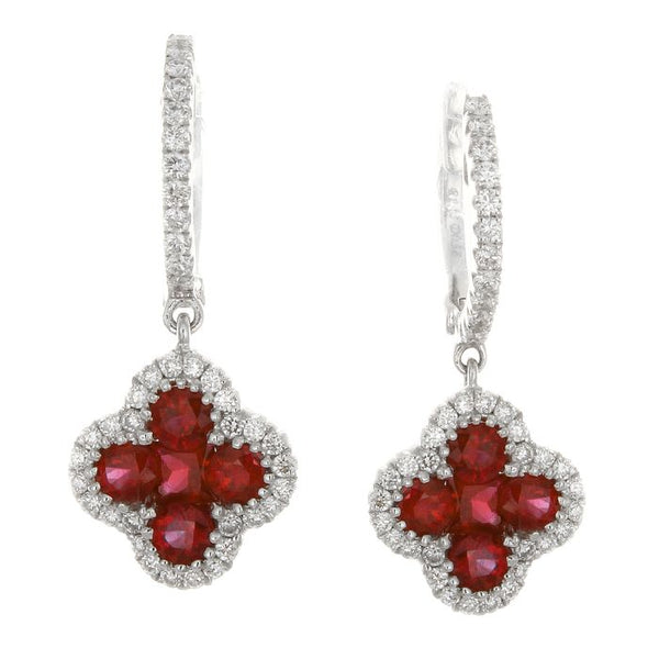 4F04490AWERDR 18KT Ruby Earring