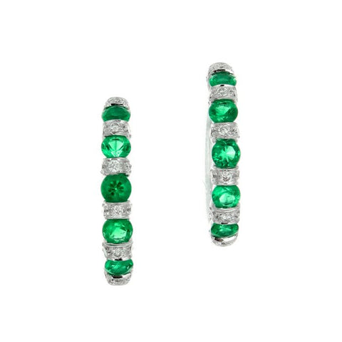 4F0456AWERDE 18KT Emerald Earring