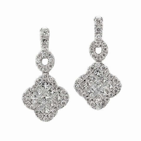 4F04728AWERD0 18KT White Diamond Earring