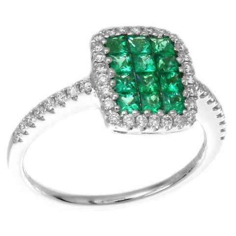4F04831AWLRDE 18KT Emerald Ring