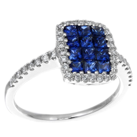 4F04831AWLRDS 18KT Blue Sapphire Ring