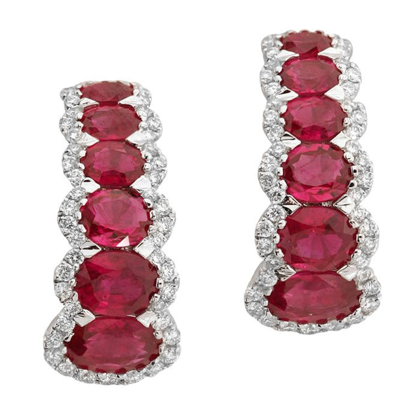 4F05030AWERDR 18KT Ruby Earring