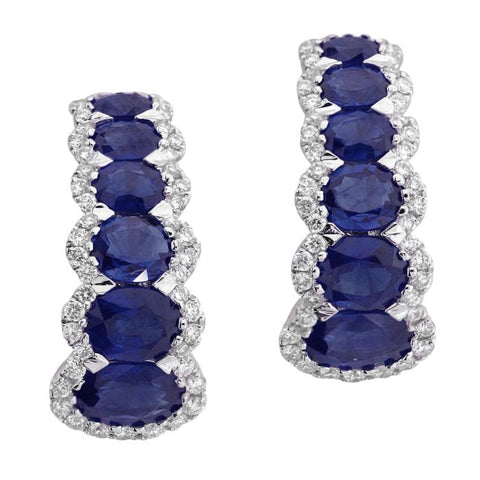 4F05030AWERDS 18KT Blue Sapphire Earring