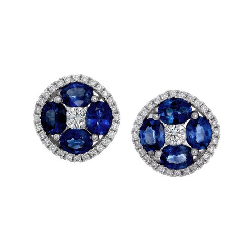 4F05460AWERDS 18KT Blue Sapphire Earring