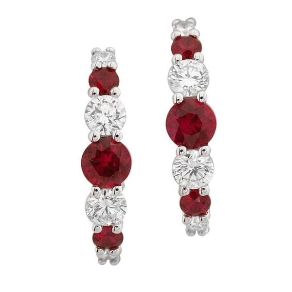4F05538AWERDR 18KT Ruby Earring