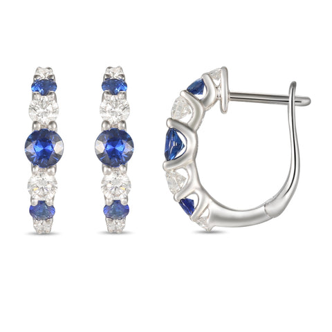 4F05538AWERDS 18KT Blue Sapphire Earring