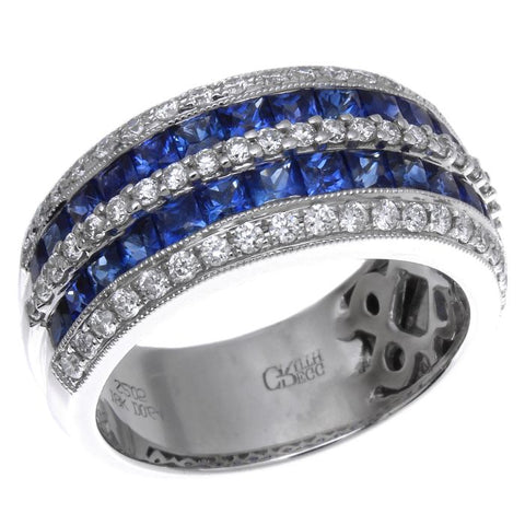 4F0576AWLRDS 18KT Blue Sapphire Ring