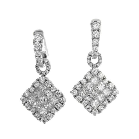 4F05792AWERD0 18KT White Diamond Earring