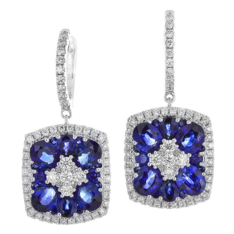 4F05919AWERDS 18KT Blue Sapphire Earring