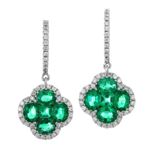 4F05955AWERDE 18KT Emerald Earring