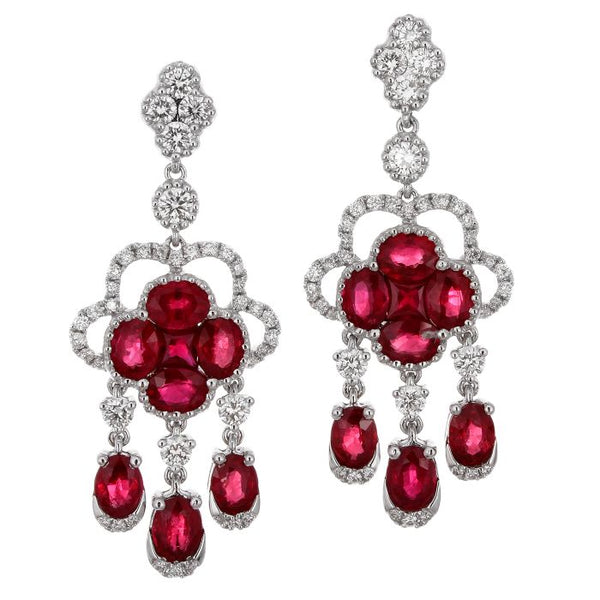 4F05977AWERDR 18KT Ruby Earring