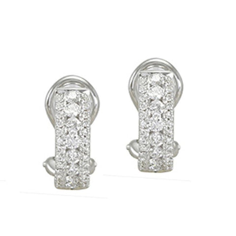 4F0639AWERD0 18KT White Diamond Earring