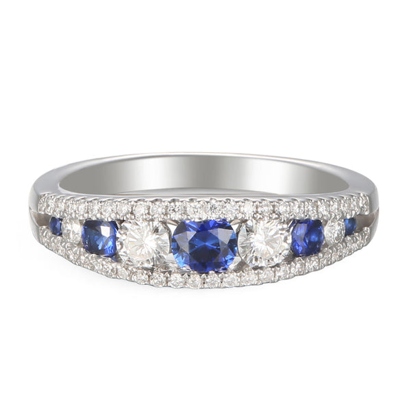 4F07104AWLRDS 18KT Blue Sapphire Ring