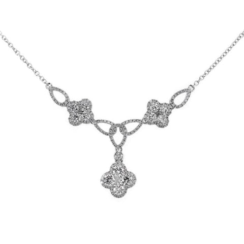 4F07750AWCHD0 18KT White Diamond Necklace