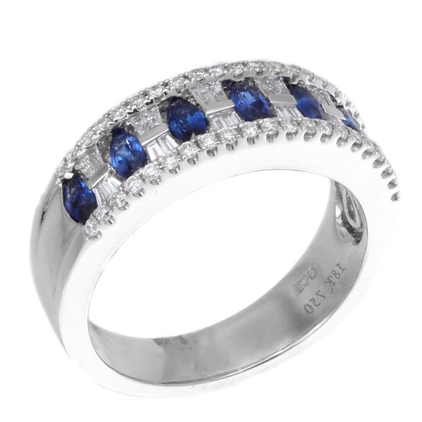 4F08222AWLRDS 18KT Blue Sapphire Ring