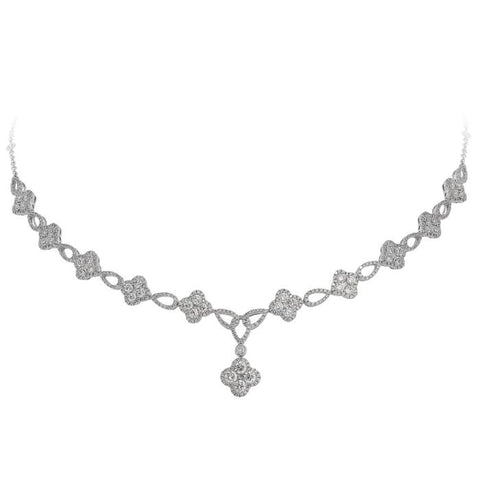 4F08280AWCHD0 18KT White Diamond Necklace