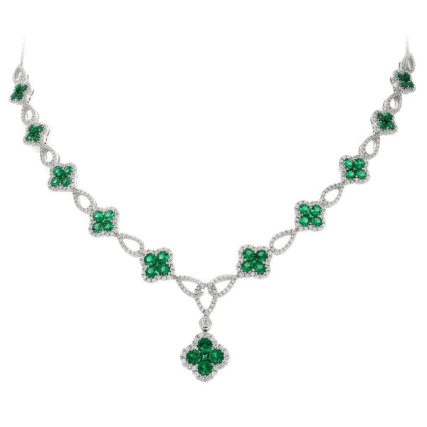 4F08280AWCHDE 18KT Emerald Necklace