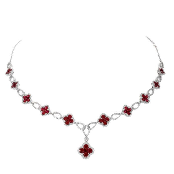 4F08280AWCHDR 18KT Ruby Necklace