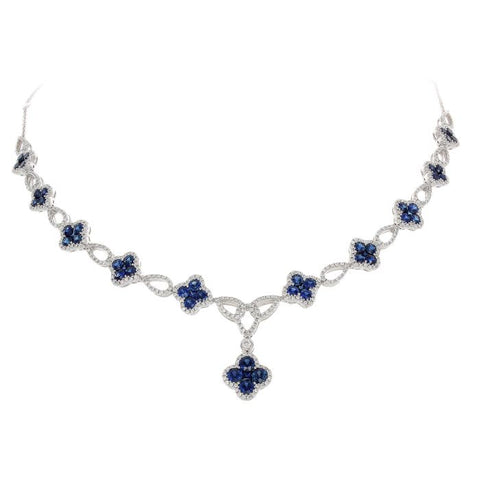 4F08280AWCHDS 18KT Blue Sapphire Necklace