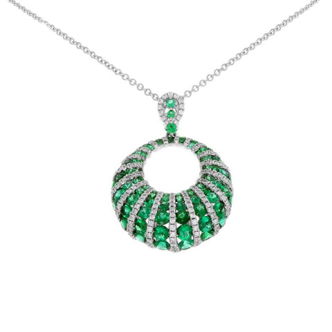 4F08329AWPDDE 18KT Emerald Pendant