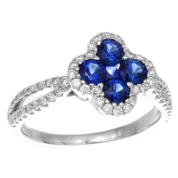 4F08382AWLRDS 18KT Blue Sapphire Ring