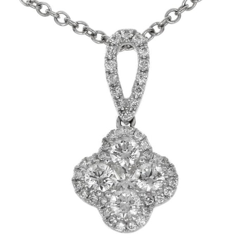 4F08411AWPDD0 18KT White Diamond Pendant