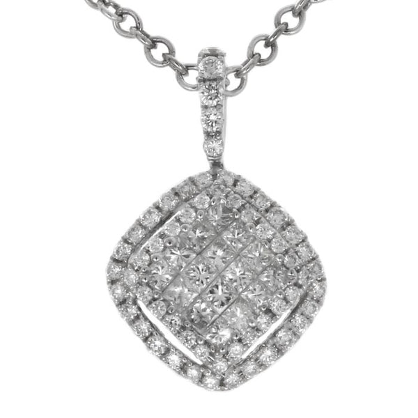 4F0861AWPDD0 18KT White Diamond Pendant