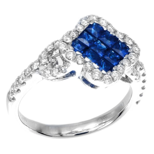 4F08688AWLRDS 18KT Blue Sapphire Ring