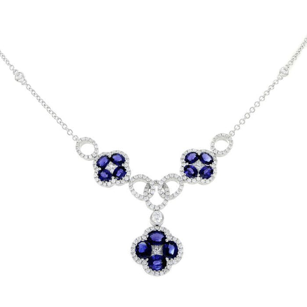 4F08780AWCHDS 18KT Blue Sapphire Necklace