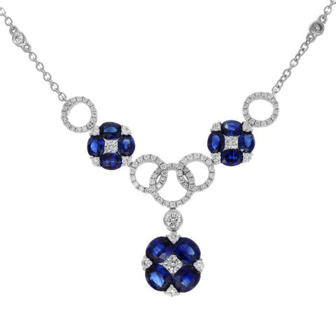 4F08790AWCHDS 18KT Blue Sapphire Necklace