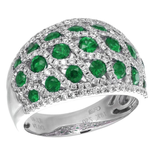 4F09057AWLRDE 18KT Emerald Ring