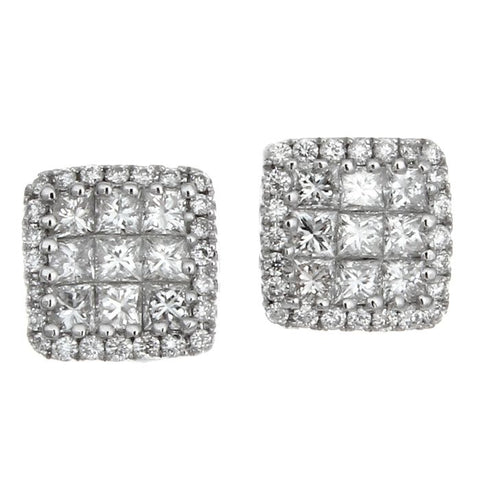 4F0925AWERD0 18KT White Diamond Earring