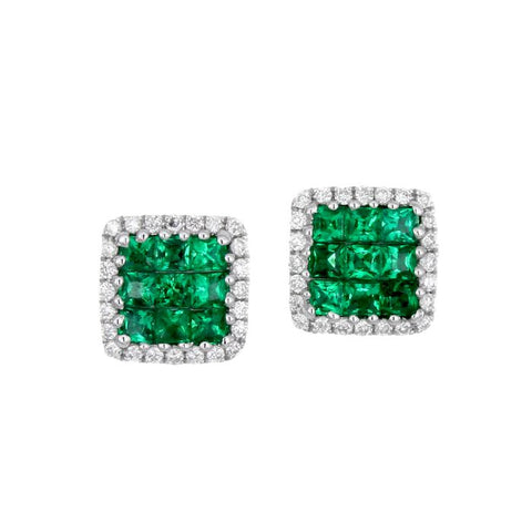 4F0925AWERDE 18KT Emerald Earring