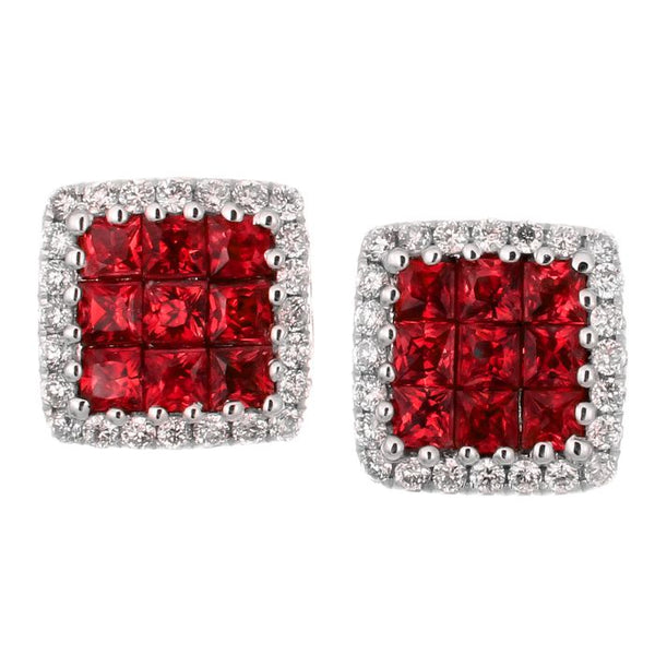 4F0925AWERDR 18KT Ruby Earring