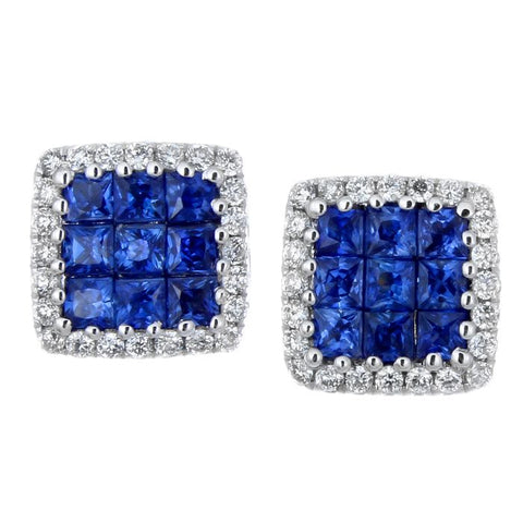 4F0925AWERDS 18KT Blue Sapphire Earring