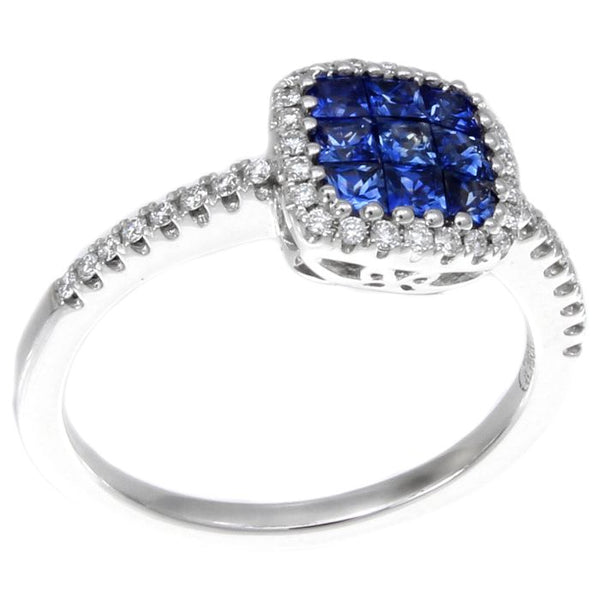 4F0925AWLRDS 18KT Blue Sapphire Ring
