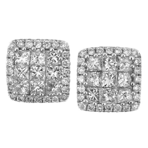 4F0926AWERD0 18KT White Diamond Earring