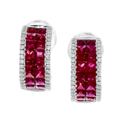 4F0939AWERDR 18KT Ruby Earring