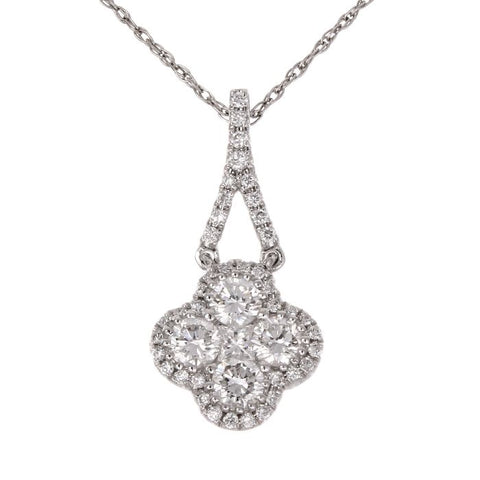 4F0947AWPDD0 18KT White Diamond Pendant