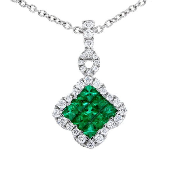 4F09608AWPDDE 18KT Emerald Pendant