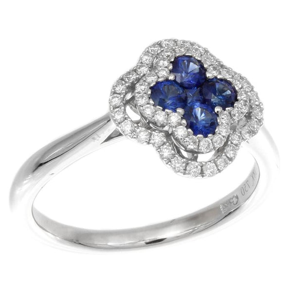 4F09616AWLRDS 18KT Blue Sapphire Ring