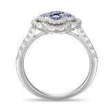 4F09617AWLRDS 18KT Blue Sapphire Ring