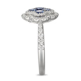 4F09617AWLRDS 18KT Blue Sapphire Ring
