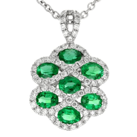 4F09707AWPDDE 18KT Emerald Pendant