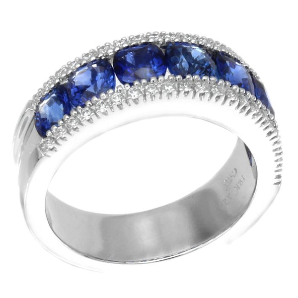4F0979AWLRDS 18KT Blue Sapphire Ring